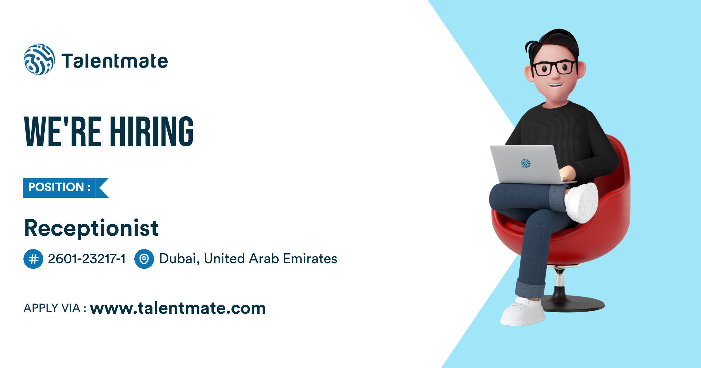 Receptionist Jobs in Dubai, United Arab Emirates